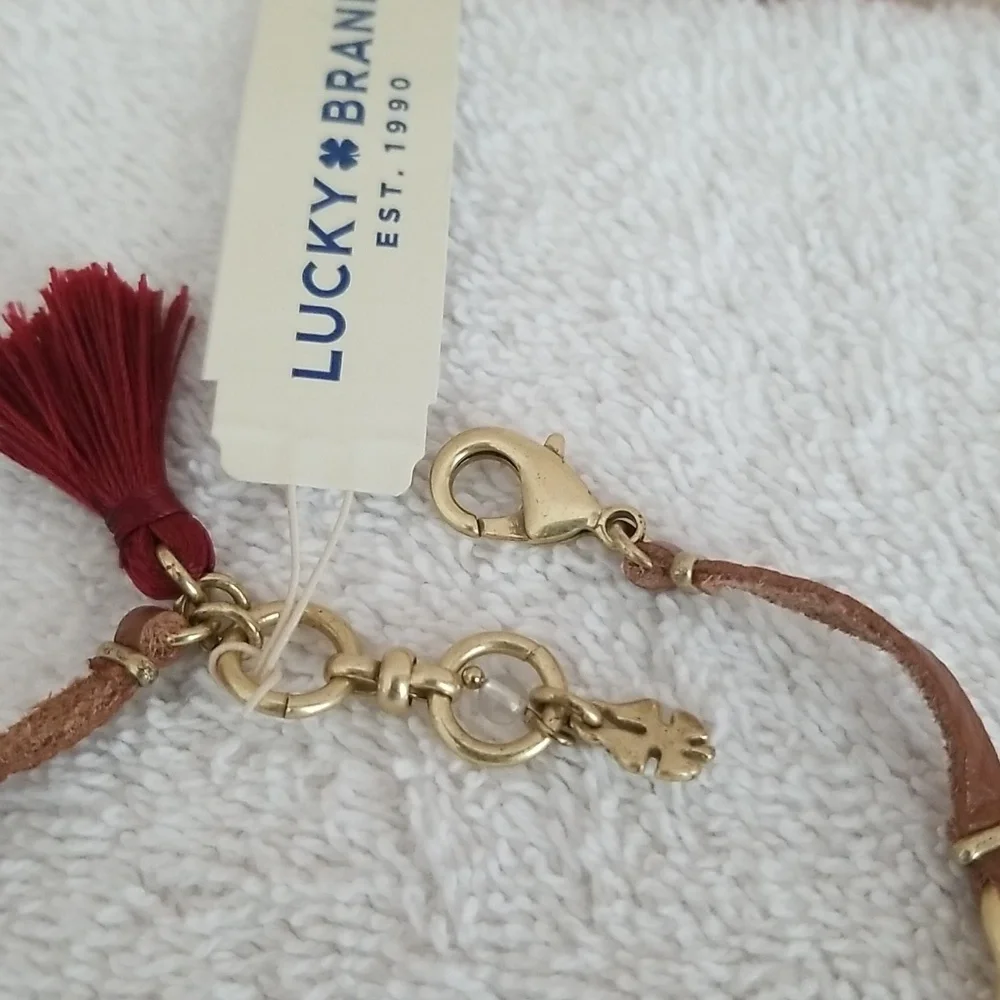 New Lucky Brand Stone Leather Bracelet